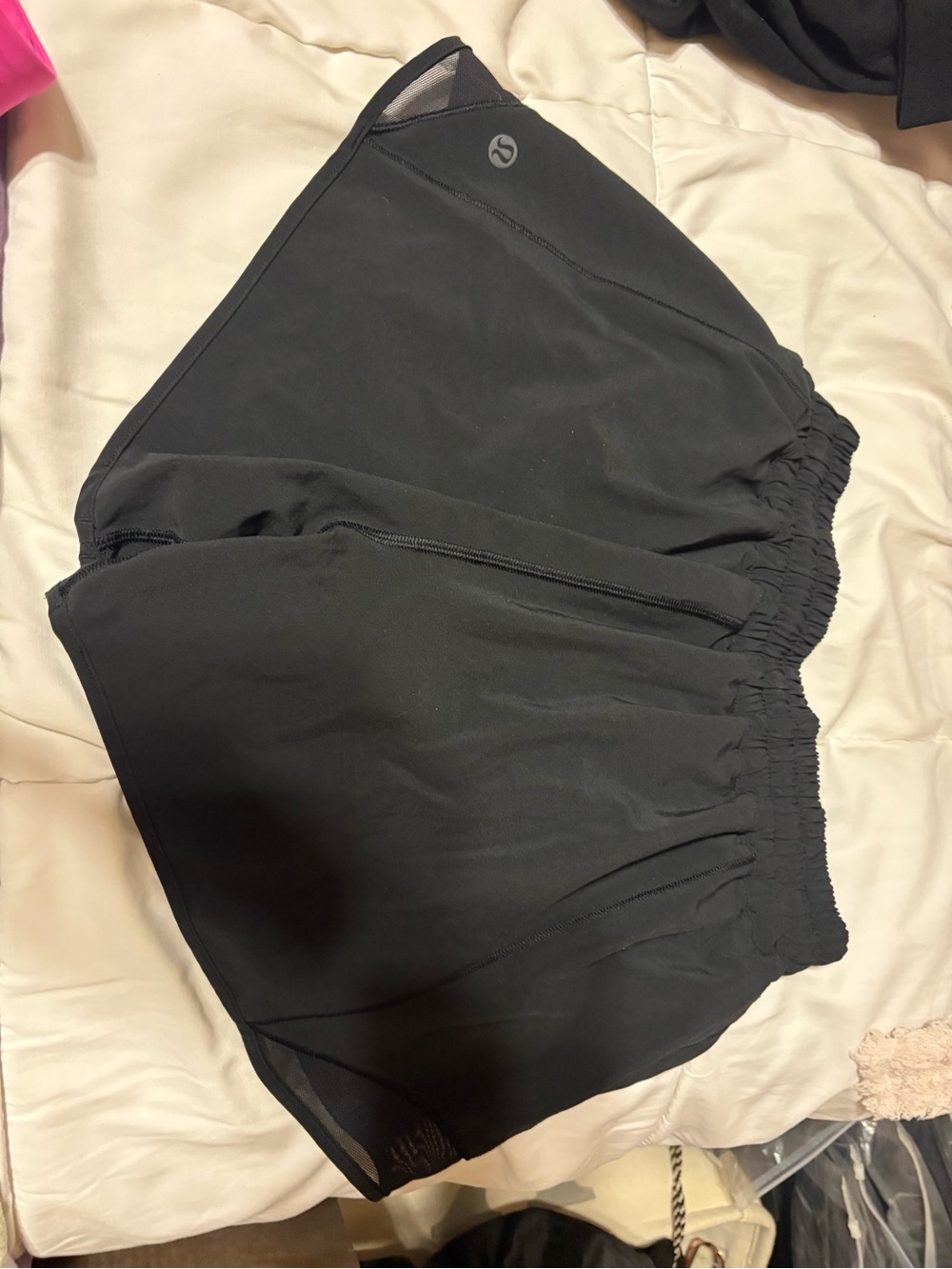 lululemon athletica Black Women's Athletic Shorts with Elastic Waistband